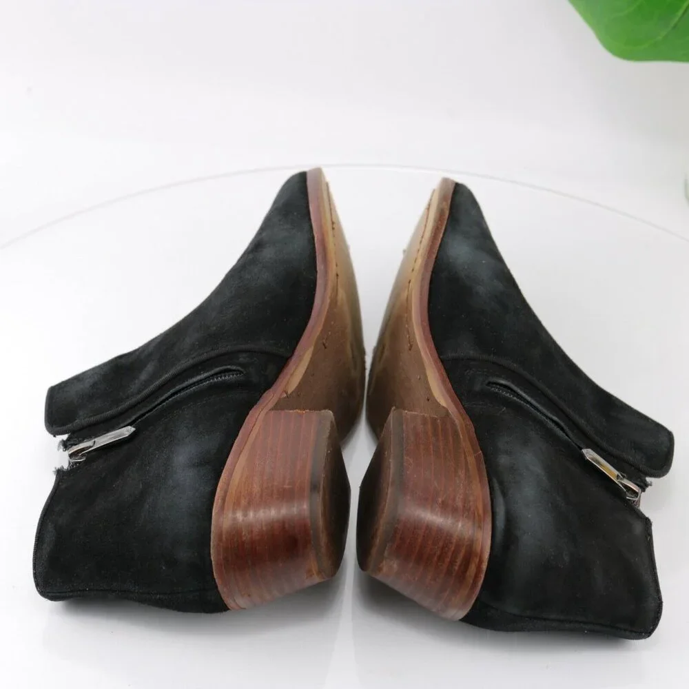 Sam Edelman Womens Petty Boot Size 9.5 Black Suede‎ Bootie Block Heel Boho Comfy